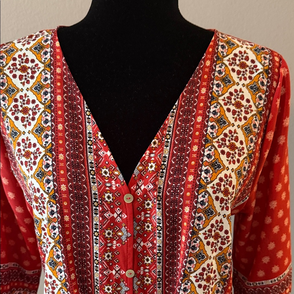 West Kei Multicolor Patterned Blouse - image 2